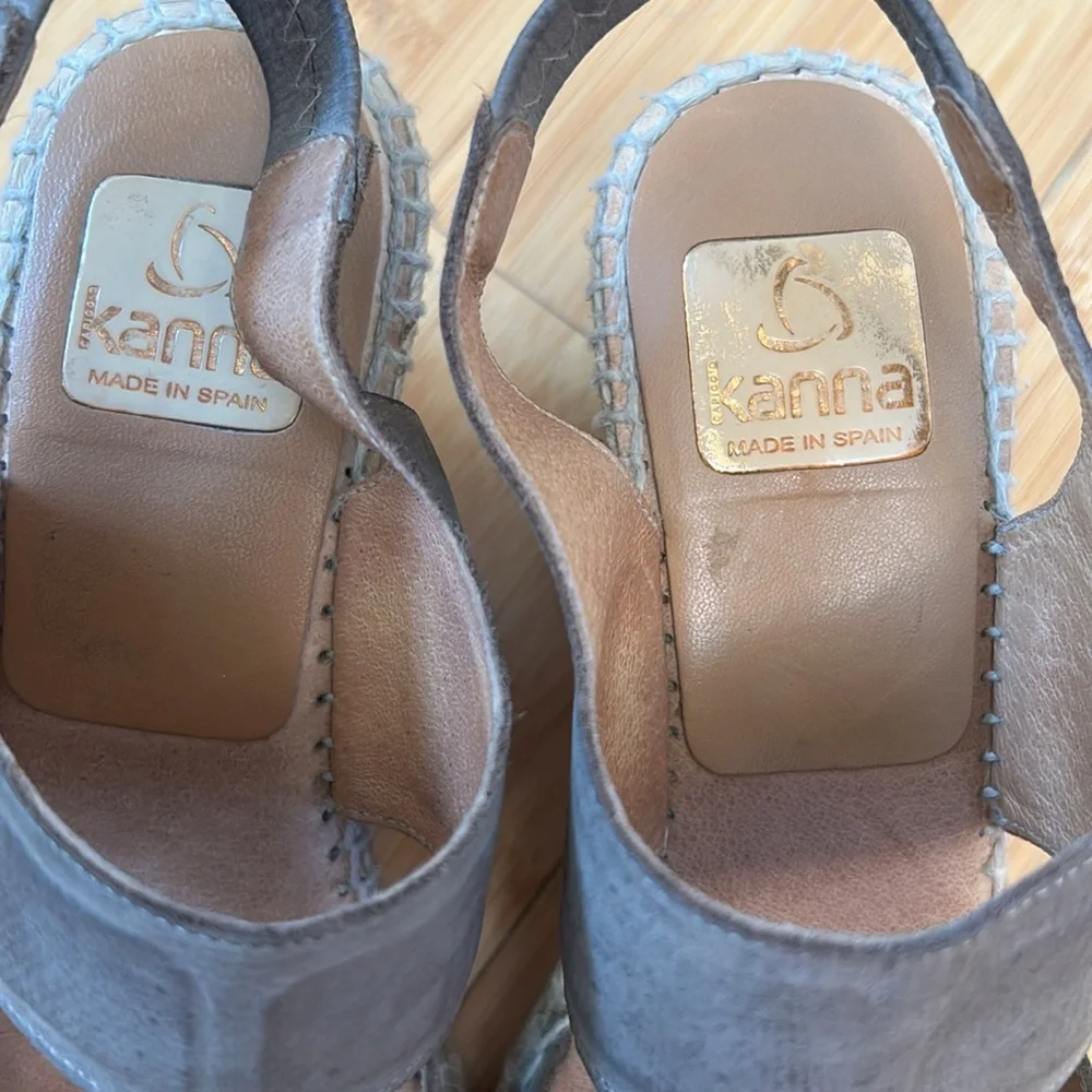 Kanna Espadrille Wedge Sandals size 37